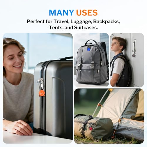 TSA Approved Luggage Locks Ultra (Orange 2 Locks)