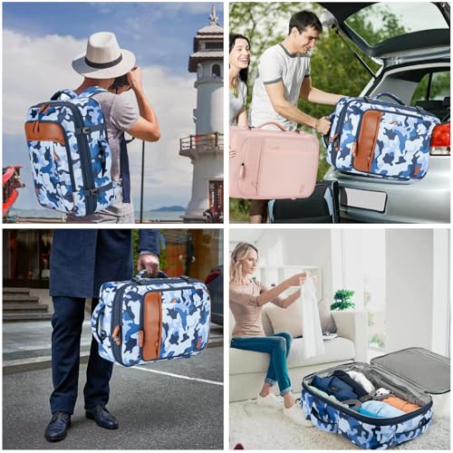 40L Expandable Travel Backpack (Camouflage Blue / 20 inches)