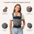 Reversible Baby Carrier (Black & Leopard Print)