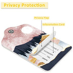 2 Pack Golden Mountains Luggage Tag for Suitcases Colorful Mountains PU Leather Bag Travel Suitcase ID Identifier Baggage Tags for Women Men Travel (Golden Mountains)