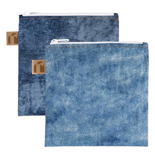 Roamio Reusable Sandwich and Snack Bags (C4 Denim On Denim-Lg)
