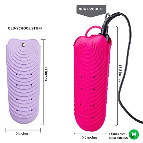 Silicone Heat Resistant Holder Mat Pouch for Flat Iron (Pink)