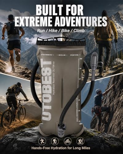 Water Bladder 1.5L Hydration Bladder for Hiking Backpack (Coffee-1.5L)