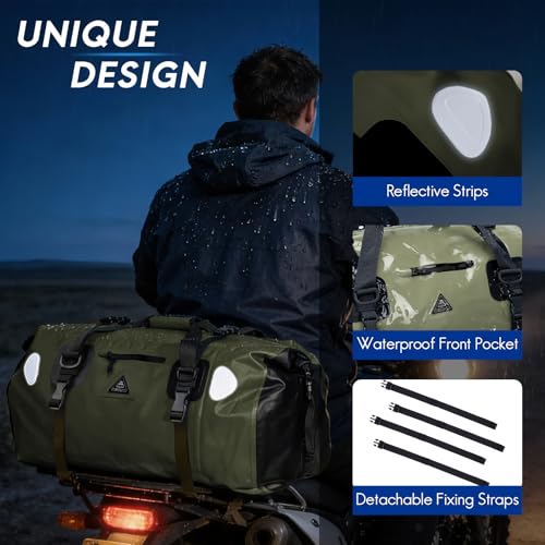 Waterproof Duffel Bag Roll (Army Green / 70L)