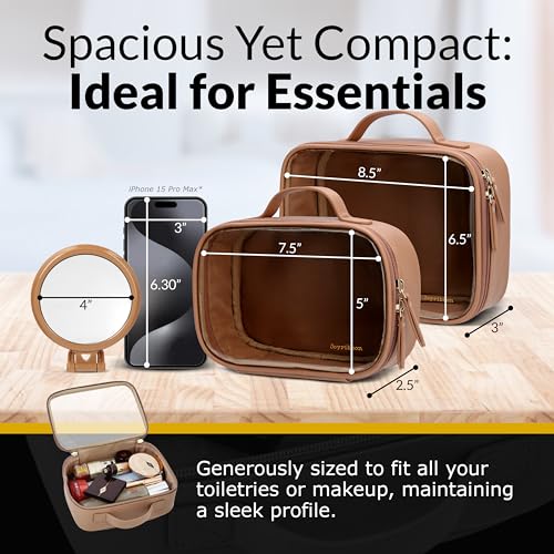 Clear Makeup Bag Set (Set / Nude)