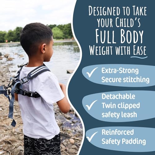 Autism Safety Harness with leash for Kids 2 (Blue)