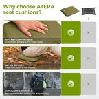 Inflatable Seat Cushion (2 Pack - Olive)