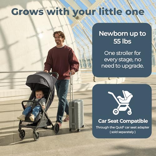 Quid³ Travel Stroller with One (Orbital Gray)