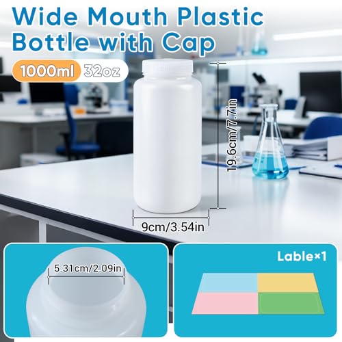 32 oz Plastic Bottles with Lids (Translucent / 32 oz)