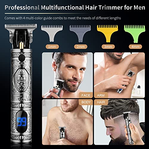 Hair Clippers for Men with Replacement Blade (Grey)