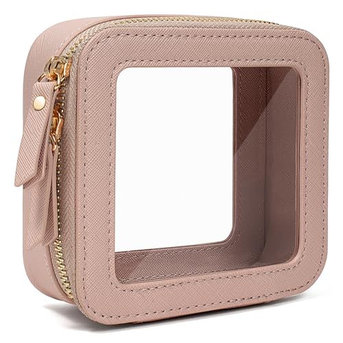 Clear Makeup Bag (N-Dark Pink)
