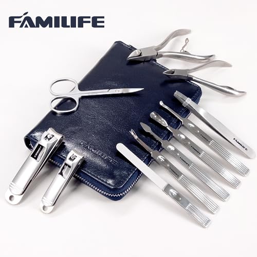 Stainless Steel Manicure Set 11 (Navy Blue)
