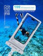 Waterproof Phone Pouch (1 Pack - White8.0")