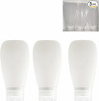 Travel Bottles for Toiletries, TSA Approved 3oz Leak Proof Silicone Soft by Lyob