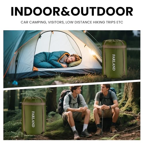 Sleeping Bag for Adults (Army Green / 87"x32.7")