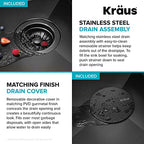 Kore 21 Inch Undermount Workstation 16 Gauge Stainless Steel Single Bowl Kitchen Sink n PVD Gunmetal Finish with Accessories (PVD Gunmetal / 21 inch / Sink)
