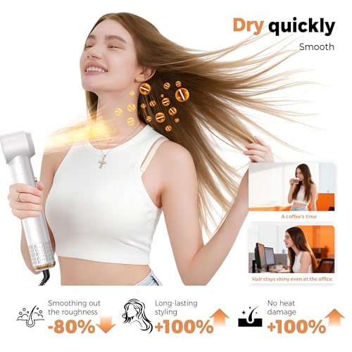 5 in 1 Hair Dryer Brush Set (White Gold)