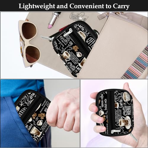 Weekly Travel Pill Organizer Cute Pill Case with 7 Day Pill Box (1 Case + 2 Boxes / B. Black 02 + Pill Box)