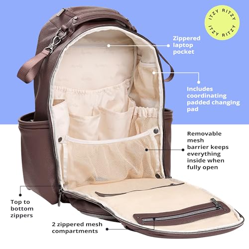 Boss Plus Large Diaper Bag Backpack with 19 Pockets (Espresso)