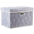 Larger Collapsible Storage Box with Lid [1 (Gray / Large(1-Pack))