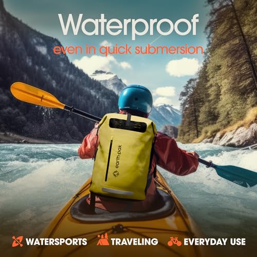 Waterproof Dry Bag Backpack with Zippered Pocket (85L / Yellow)