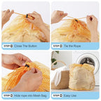4Pcs Mesh Laundry Bags Washing Machine Mesh Wash Bags for Clothes (Yellow / Pack 4 pcs)