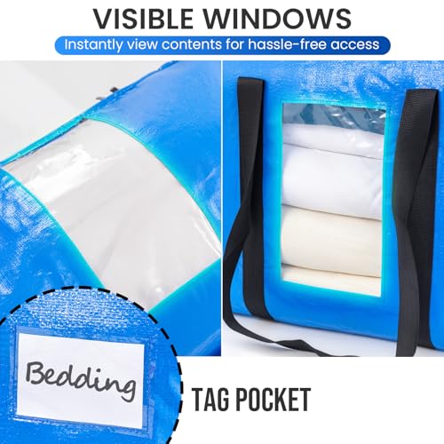 2 Tier Moving Bags (Blue / 4 Large- 2 Tier)