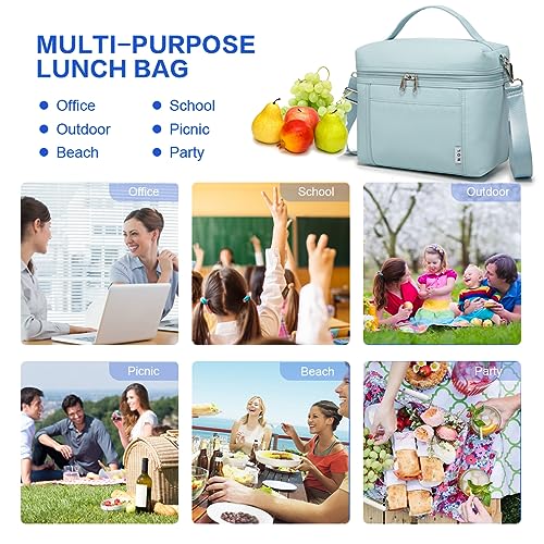NOL 8L Insulated Lunch Bag for Women (Light Blue / Medium (8 Liters))
