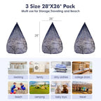 3Pcs Mesh Laundry Bags Washing Machine Mesh Wash Bags Jumbo for Delicates Clothes (Blue / Jumbo 3 pcs)