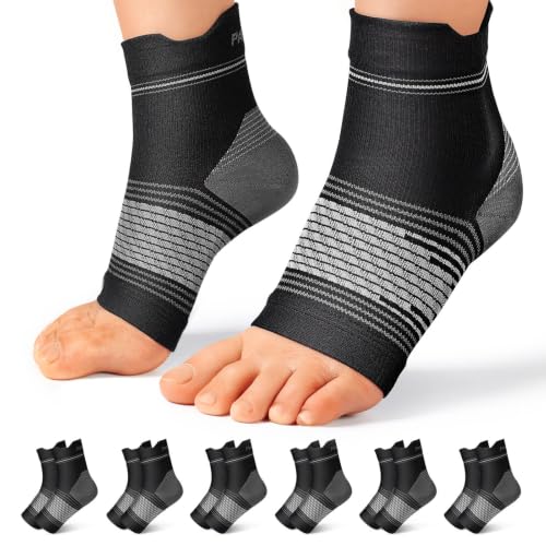 6 Pairs Plantar Fasciitis Socks (Black(6 Pairs) / Small (6 Pair))