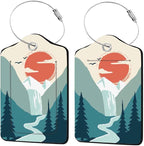 2 Pcs Mountain Sun Luggage Tags by Unknown