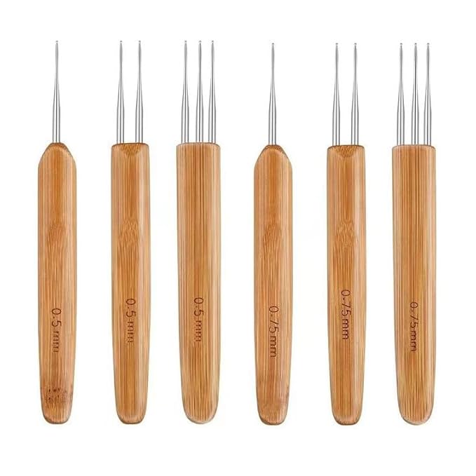 Knitting Tools Wig Dreadlocks Styling Tools Appliances Brown (0.5mm,Brown Two Heads)