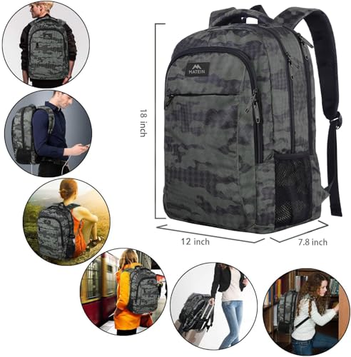 Travel Computer Backpack (15.6 Inch / Grey and Black Camo)