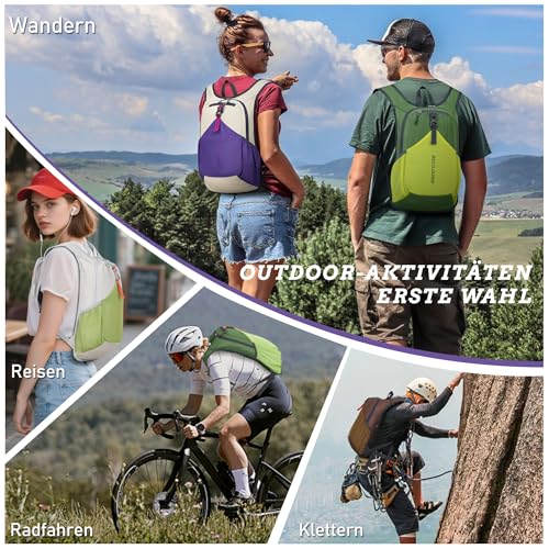 20L Small Hiking Backpack for Men Women Foldable Packable Back Pack Ultralight Hiking Daypack for Travel Camping Outdoor (Turquoise / 20L)