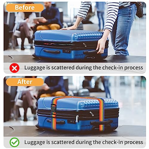 Luggage Straps for Suitcases (Green / 4Pcs)