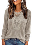 Business Casual Outfits for Women Plus Size Clothes Pullover Sweaters 3XL (3X-Large / All Khaki)