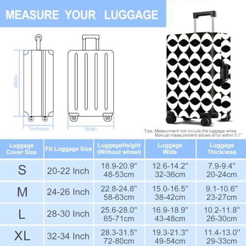 Geometric Luggage Cover Washable Suitcase Protector Anti (Geometric / S(20-22inch suitcase))
