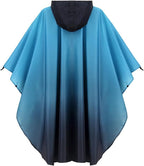 Rain Poncho Jacket Coat Hooded Zipper Style - Image 7