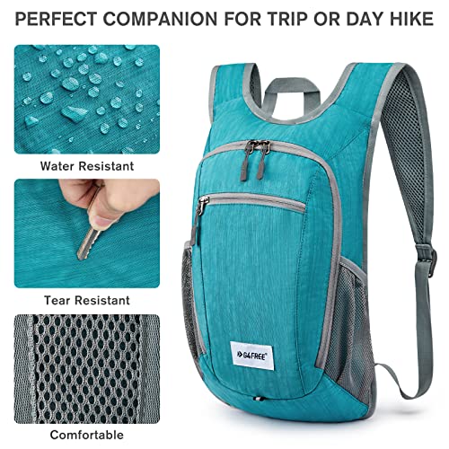 10 15L Small Rucksack Foldable Backpack Lightweight Packable Daypack Travel Outdoor Hiking Shoulder Bag (Teal Blue / 20L)