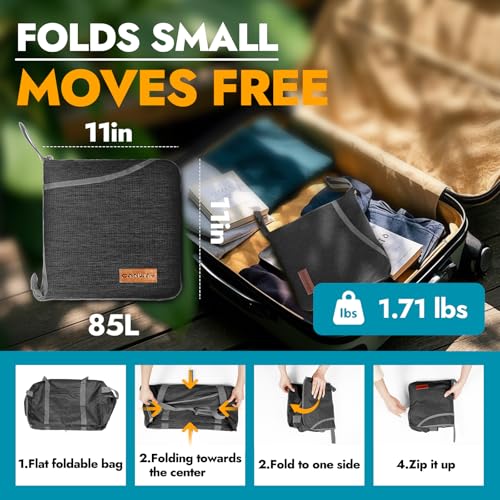 85L Travel Duffel Bag (Panther Black / 85L)