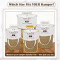 Cotton Canvas Laundry Bag 30"Wx 35"H with Handles Drawstring (Cotton Gray L+ / L+ 30"Wx 35"H┃1 Pack)