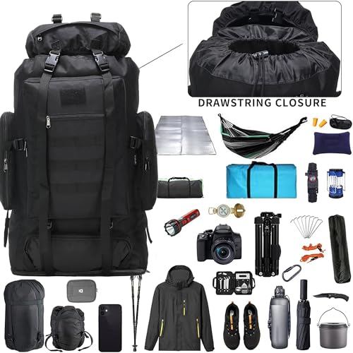 Hiking Backpack for Men 70L (100l-black)