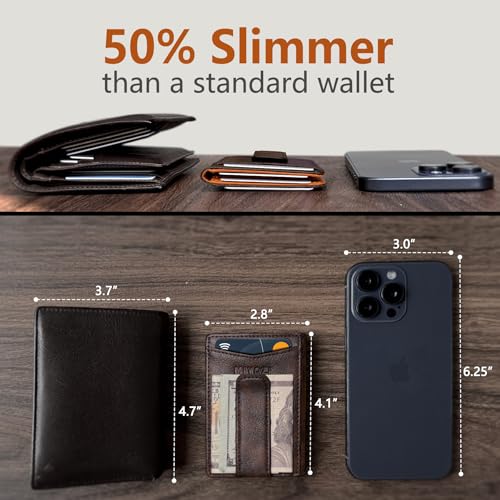 Airtag Wallet for Men (Forest Brown&Orange091)
