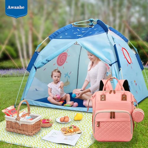 Diaper Bag Backpack with Changing Station (Pink)