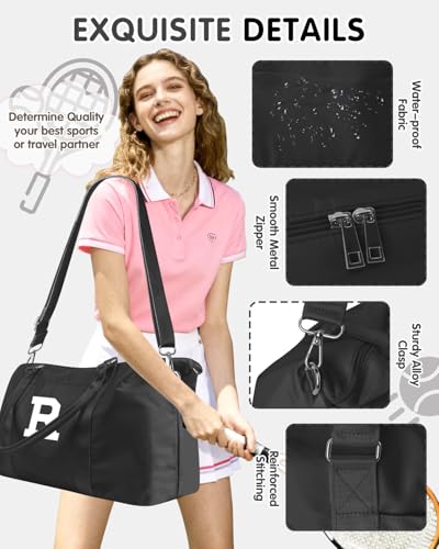 Dance Gym Duffel Bag Gifts for Girls Teen (Black / R)