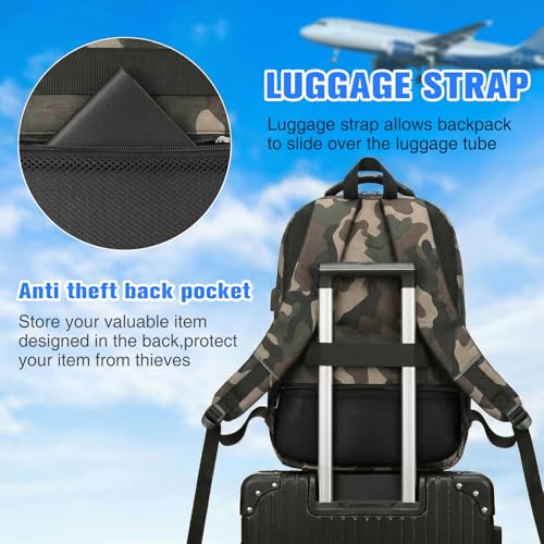 Laptop Backpack for Man and Teens (15.6inch / Camouflage Black)