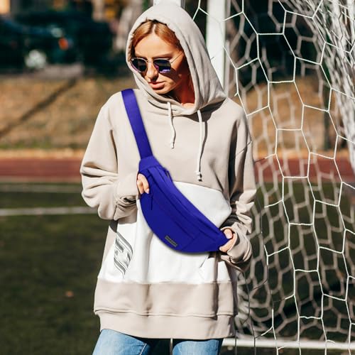 Fanny Pack with 4 (Top Zip Blue / Large)