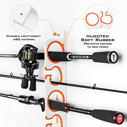 Horizontal Fishing Rod Holder (V6-1 Pack-White)
