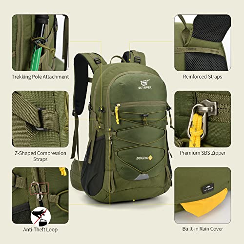 Hiking Backpack for Men Women (Large / Army-green)