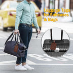 8 Pack Luggage Tags for Suitcases Airplane Travel Essentials (Brown)